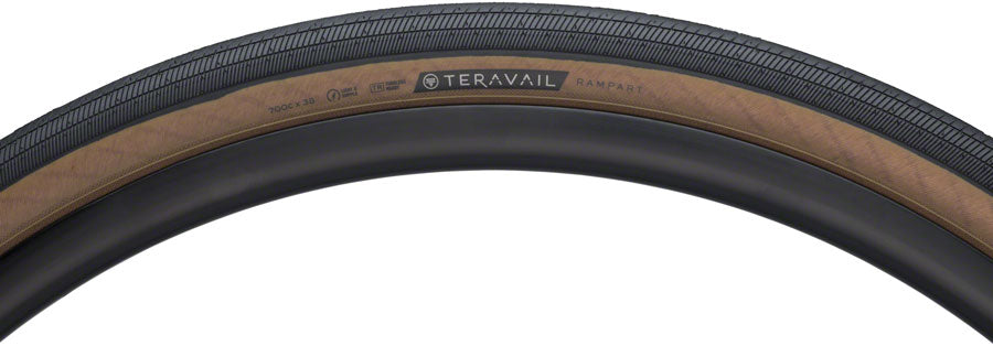 Teravail Rampart Tire - 700 x 38 Tubeless Folding Tan Light Supple Fast Compound