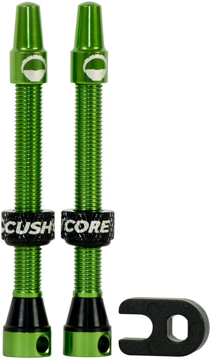 CushCore Tubeless Presta Valve Set - 55mm Green