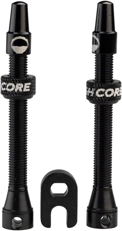 CushCore Tubeless Presta Valve Set - 55mm Black