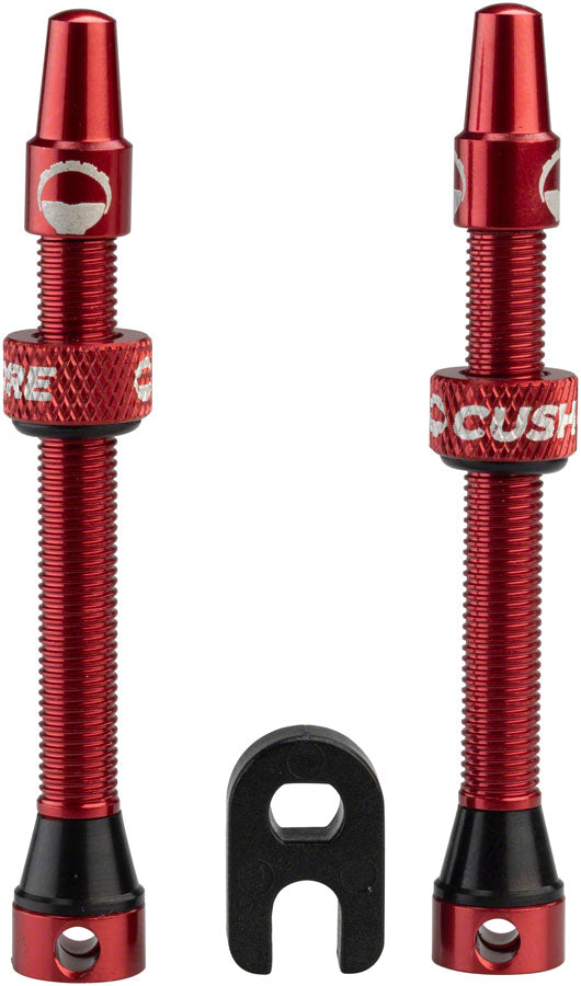 CushCore Tubeless Presta Valve Set - 55mm Red