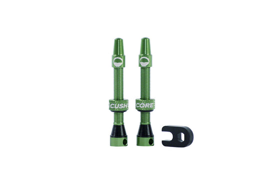 CushCore Tubeless Presta Valve Set - 44mm Green-Goodwynn's