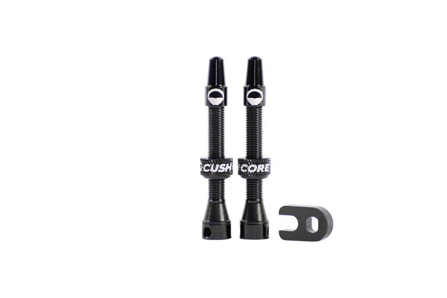 CushCore Tubeless Presta Valve Set - 44mm Black