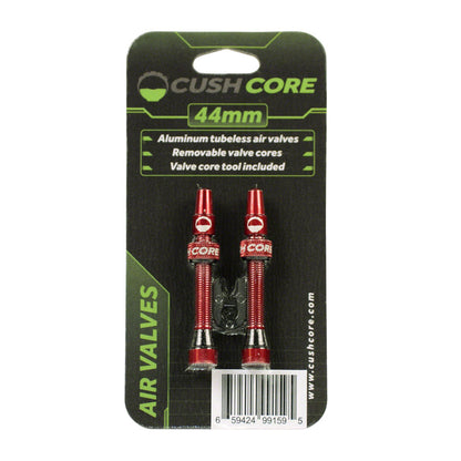 CushCore Tubeless Presta Valve Set - 44mm Red