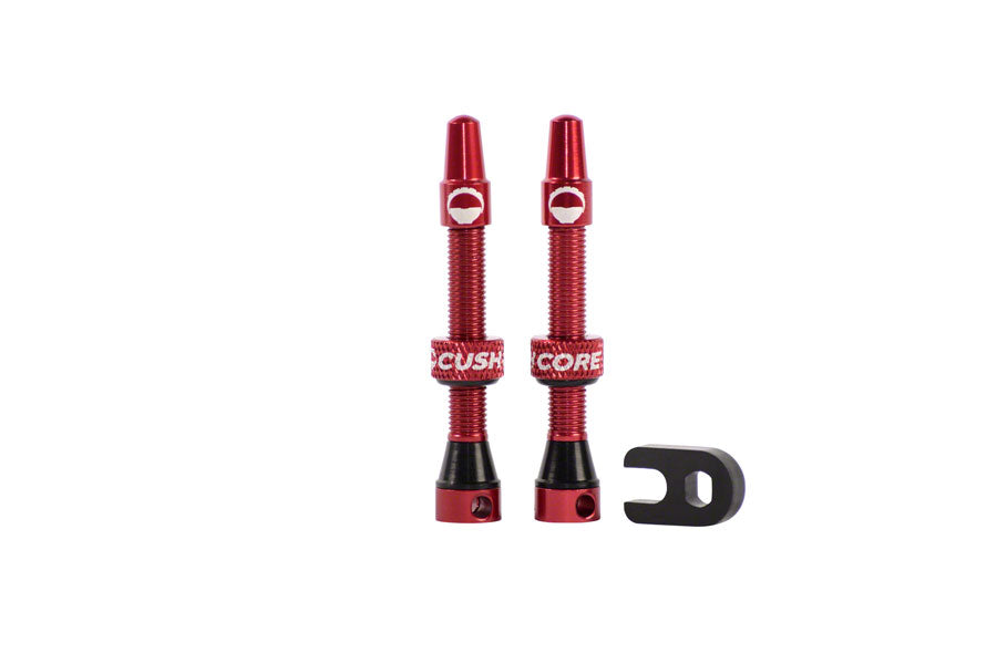 CushCore Tubeless Presta Valve Set - 44mm Red