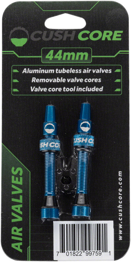 CushCore Tubeless Presta Valve Set - 44mm Blue