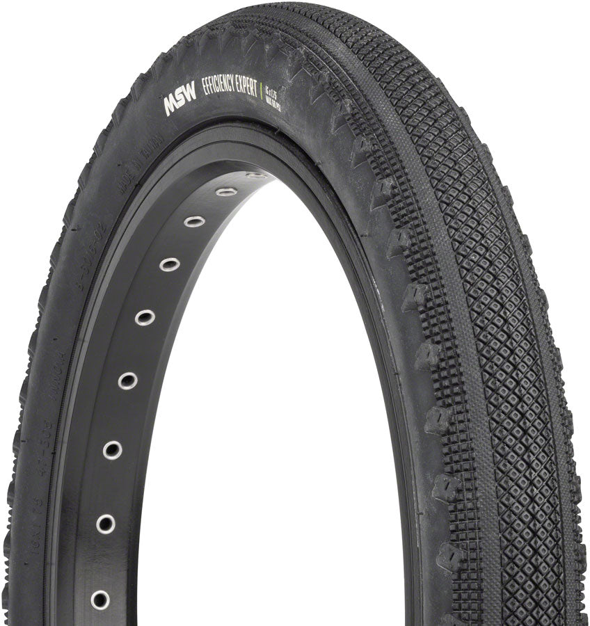 MSW Efficiency Expert Tire - 16 x 1.75 Black Rigid Wire Bead 33tpi-Goodwynn&#39;sGoodwynn&#39;s