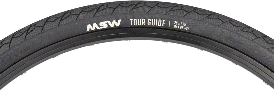 MSW Tour Guide Tire - 26 x 1.75 Black Rigid Wire Bead 33tpi