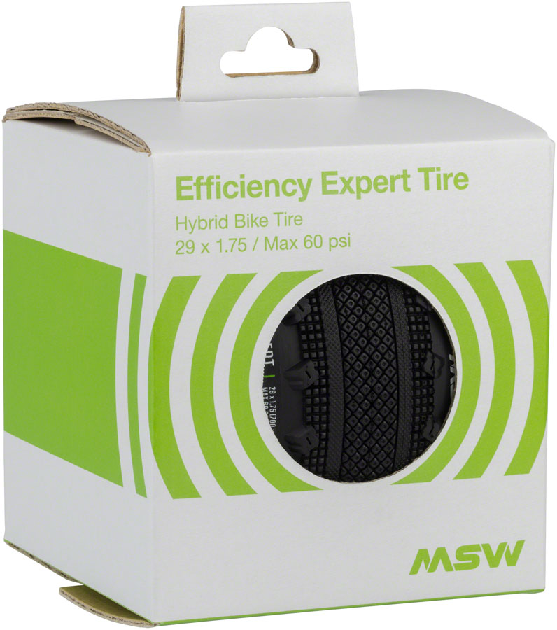 MSW Efficiency Expert Tire - 29 x 1.75 / 700 x 45 BLK Folding Wire Bead Puncture Protection Reflective Sidewalls 33tpi-Goodwynn&#39;sGoodwynn&#39;s