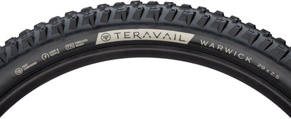 Teravail Warwick Tire - 29 x 2.5 Tubeless Folding BLK Ultra-Durable Grip Compound