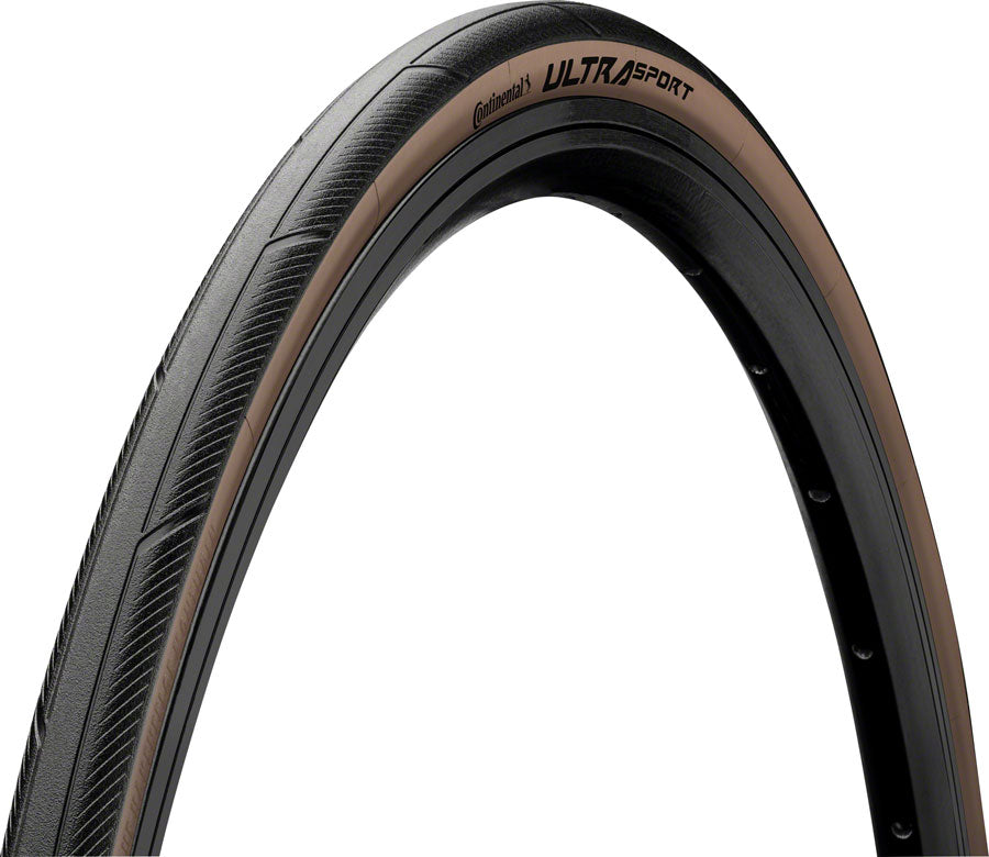 Continental Ultra Sport III Tire - 700 x 28 Clincher Folding BLK/Brown PureGrip Performance E25-Goodwynn&#39;sGoodwynn&#39;s