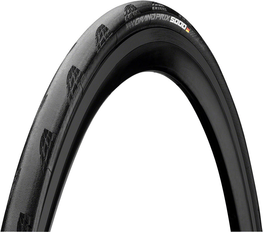 Continental Grand Prix 5000 Tire - 700 x 23 Clincher Folding BLK BLKChili Vectran Breaker LazerGrip ACT