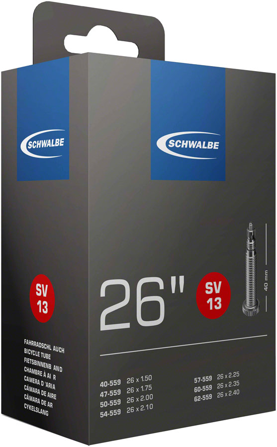 Schwalbe Standard Tube - 26 x 1.5 - 2.5 40mm Presta Valve-Goodwynn&#39;sGoodwynn&#39;s