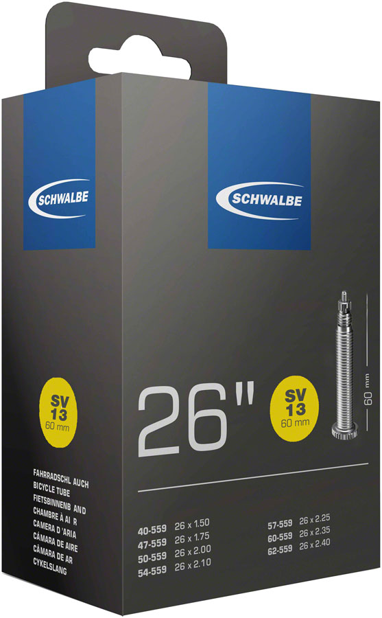 Schwalbe Standard Tube - 26 x 1.5 - 2.5 40mm Presta Valve-Goodwynn&#39;sGoodwynn&#39;s