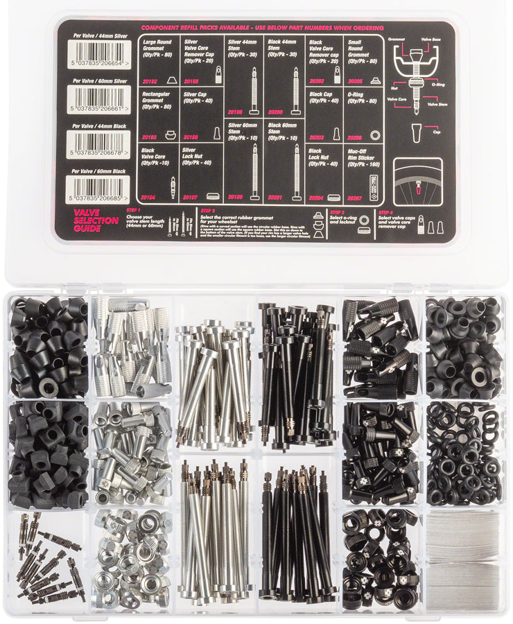 Muc-Off Workshop-Tubeless Valve Kit Box Black/Silver-Goodwynn&#39;sGoodwynn&#39;s