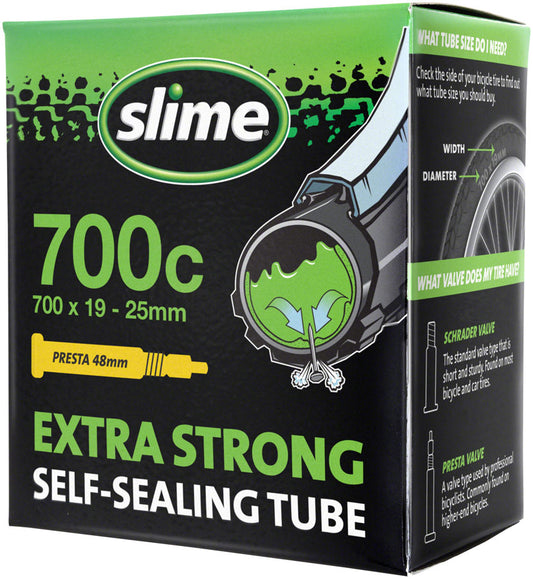 Slime Self-Sealing Tube - 700 x 19 -25mm 48mm Presta Valve-Goodwynn's