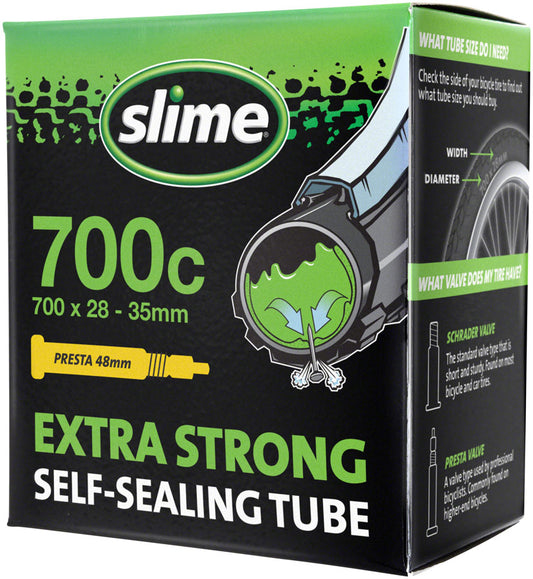 Slime Self-Sealing Tube - 700 x 28 -35mm 48mm Presta Valve-Goodwynn's