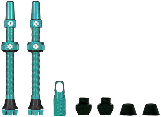 Muc-Off V2 Tubeless Valve Kit - Turquoise 44mm Pair-Goodwynn's