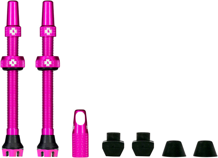 Muc-Off V2 Tubeless Valve Kit - Pink 44mm Pair