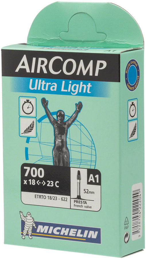 Michelin Aircomp Ultra Light Tube - 700 x 18 - 23mm 52mm Presta Valve-Goodwynn&#39;sGoodwynn&#39;s