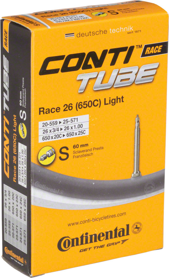 Continental Light Tube - 26 / 650c x 20 - 25mm 60mm Presta Valve-Goodwynn&#39;sGoodwynn&#39;s