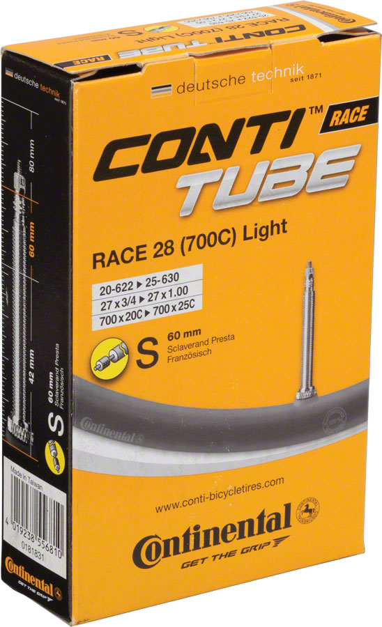 Continental Light Tube - 700 x 20 - 25mm 60mm Presta Valve-Goodwynn&#39;sGoodwynn&#39;s