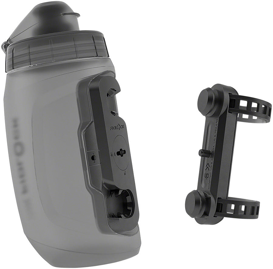 Fidlock TWIST Deluxe Water Bottle Cage Set - Universal  Base Mount Strap On 450ml Smoke