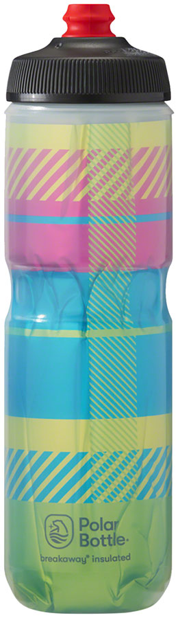 Polar Breakaway Insulated Tartan Water Bottle - Green/Blue 24oz-Goodwynn's