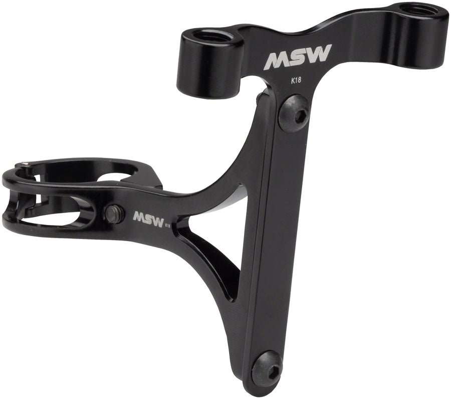 MSW Seltzer Mount - CO2 and Bottle Cage holder with 31.6mm clamp Black