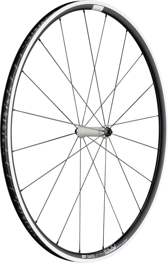 DT Swiss PR 1600 Spline 23 Front Wheel - 700 QR x 100mm Rim Brake Black