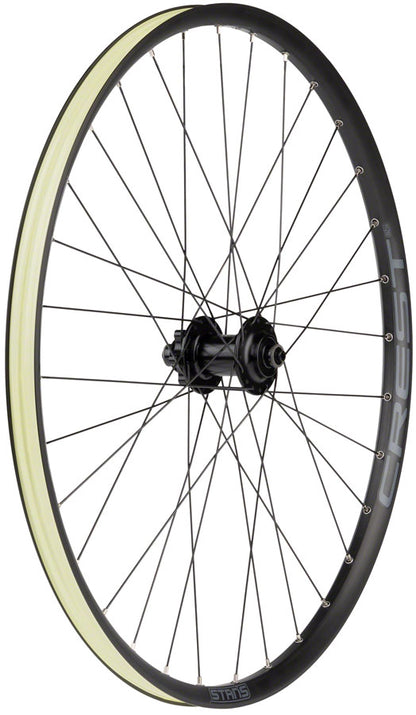 Stans No Tubes Crest S2 Front Wheel - 26" QR x 100mm 6-Bolt Black