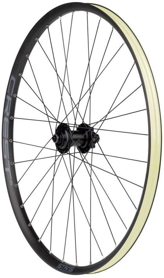 Stans No Tubes Crest S2 Front Wheel - 26" QR x 100mm 6-Bolt Black