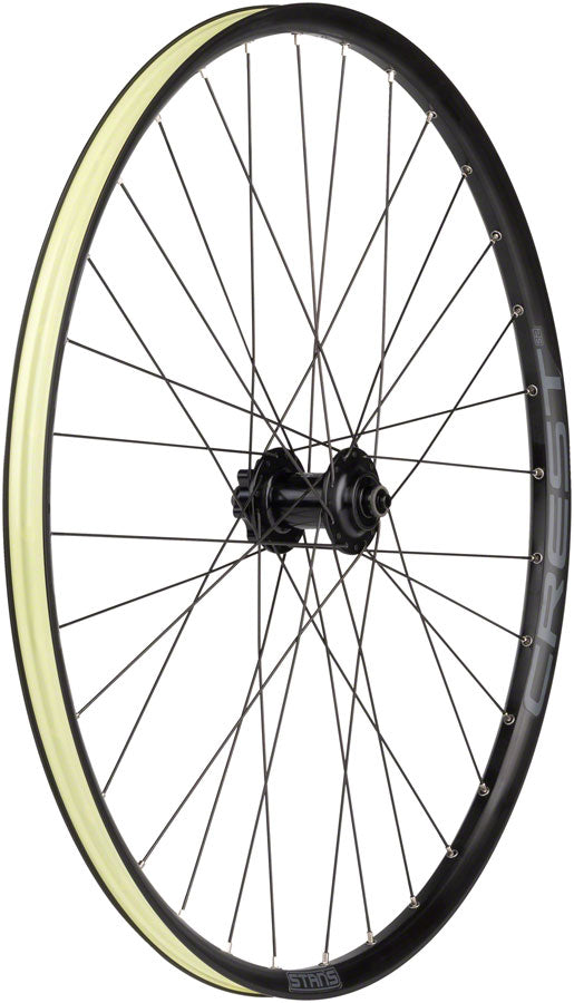 Stans No Tubes Crest S2 Front Wheel - 27.5" QR x 100mm 6-Bolt Black-Goodwynn&#39;sGoodwynn&#39;s