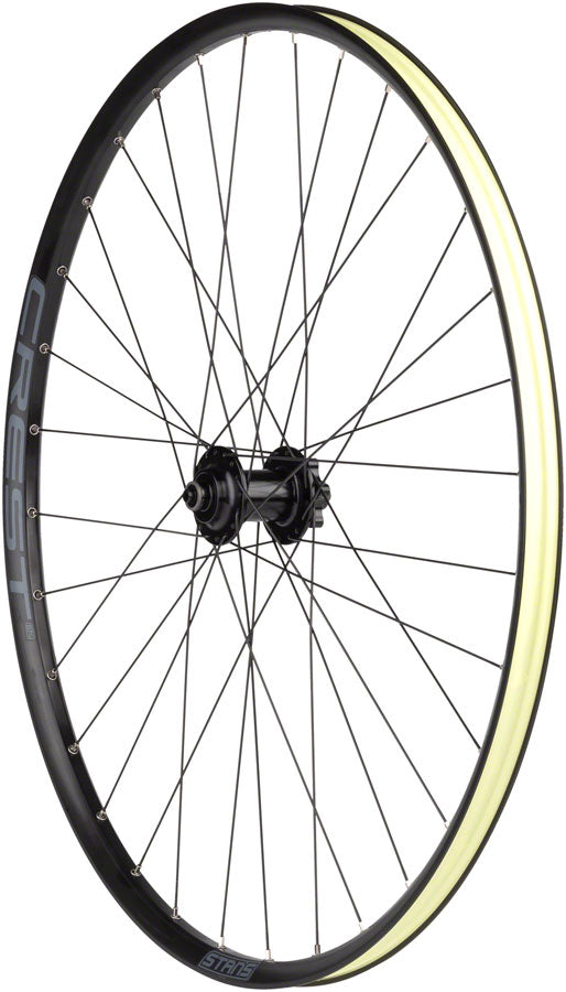 Stans No Tubes Crest S2 Front Wheel - 29" QR x 100mm 6-Bolt Black