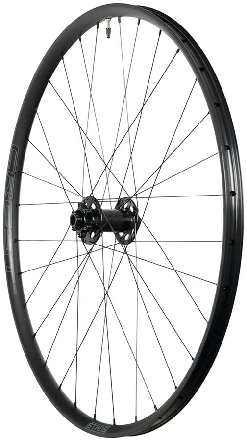 Stans NoTubes Crest MK4 Front Wheel - 27.5 15 x 110mm 6-Bolt Black-Goodwynn's