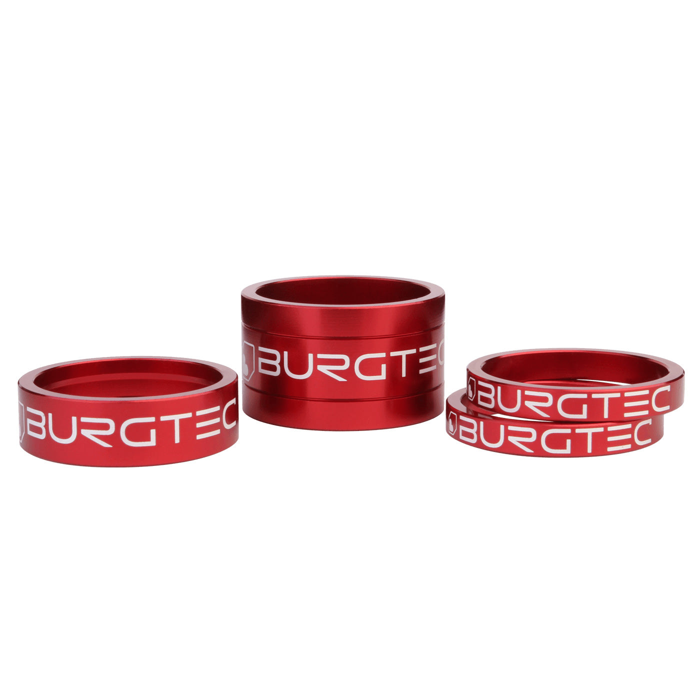 Burgtec Stem Spacer Kit - Race Red Set/4-Goodwynn&#39;sGoodwynn&#39;s