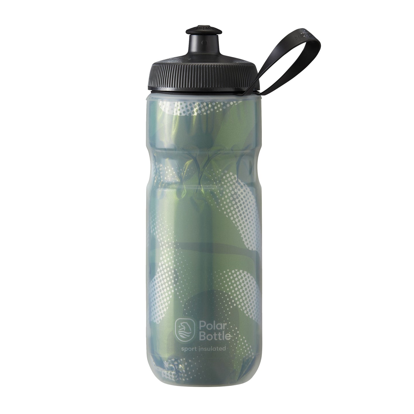 Polar Bottle Sport Insulated Bottle Contender Olive/Silver 20oz