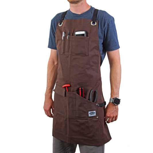 BTI Shop Apron Waxed Canvas Brown-Goodwynn's