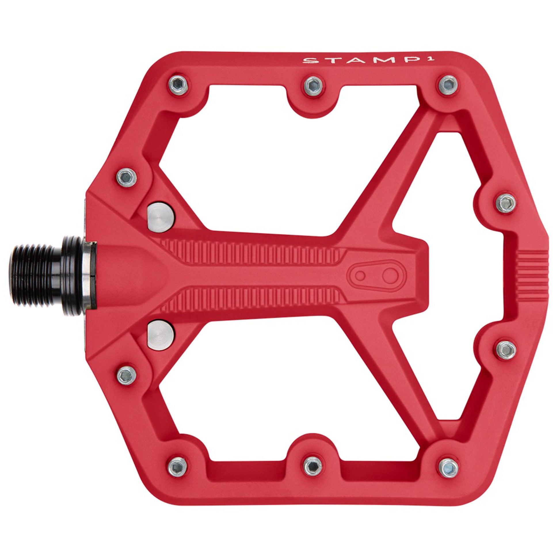 Crankbrothers Stamp 1 Gen 2 Pedals - Platform Composite 9/16" Red Small-Goodwynn&#39;sGoodwynn&#39;s