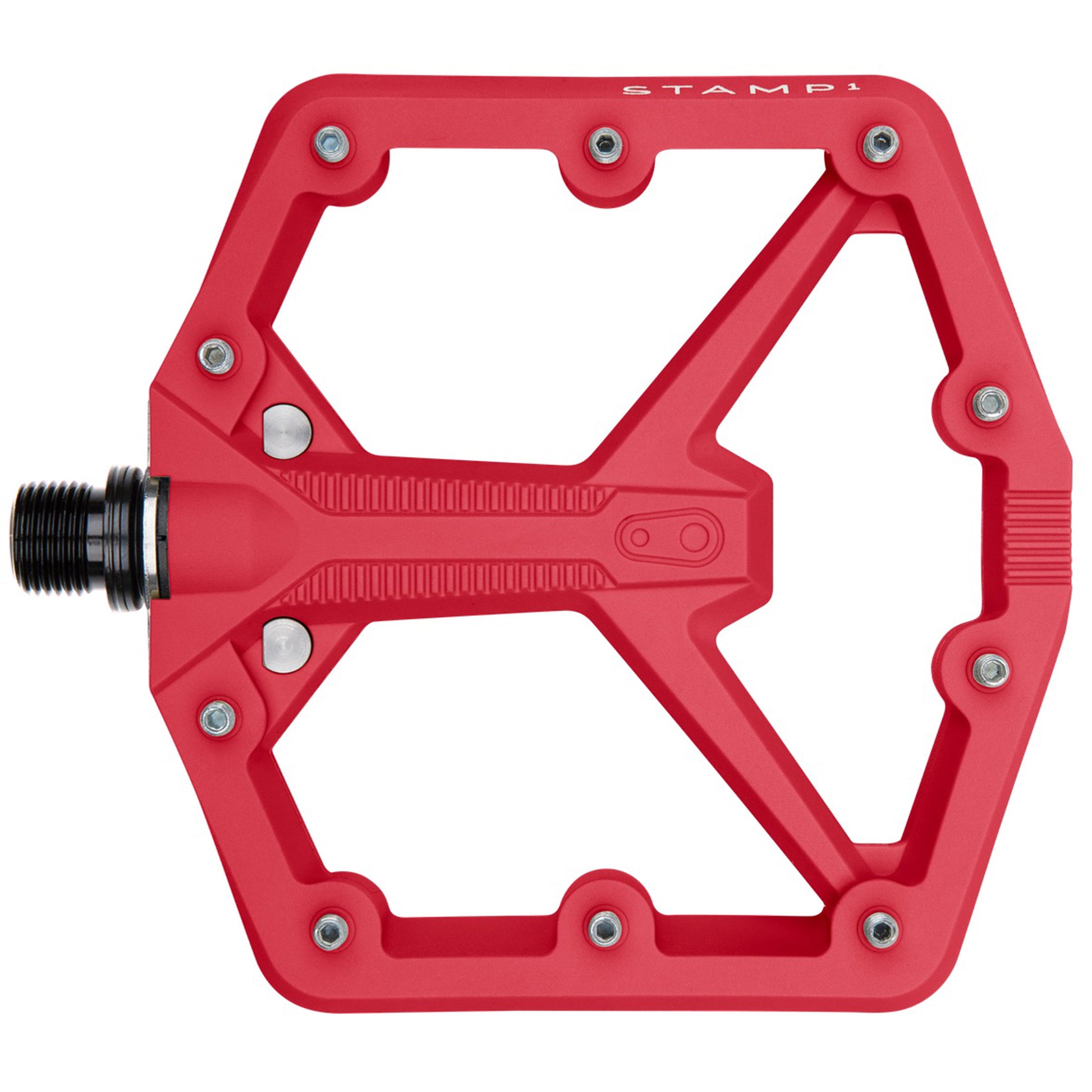 Crankbrothers Stamp 1 Gen 2 Pedals - Platform Composite 9/16" Red Large-Goodwynn&#39;sGoodwynn&#39;s