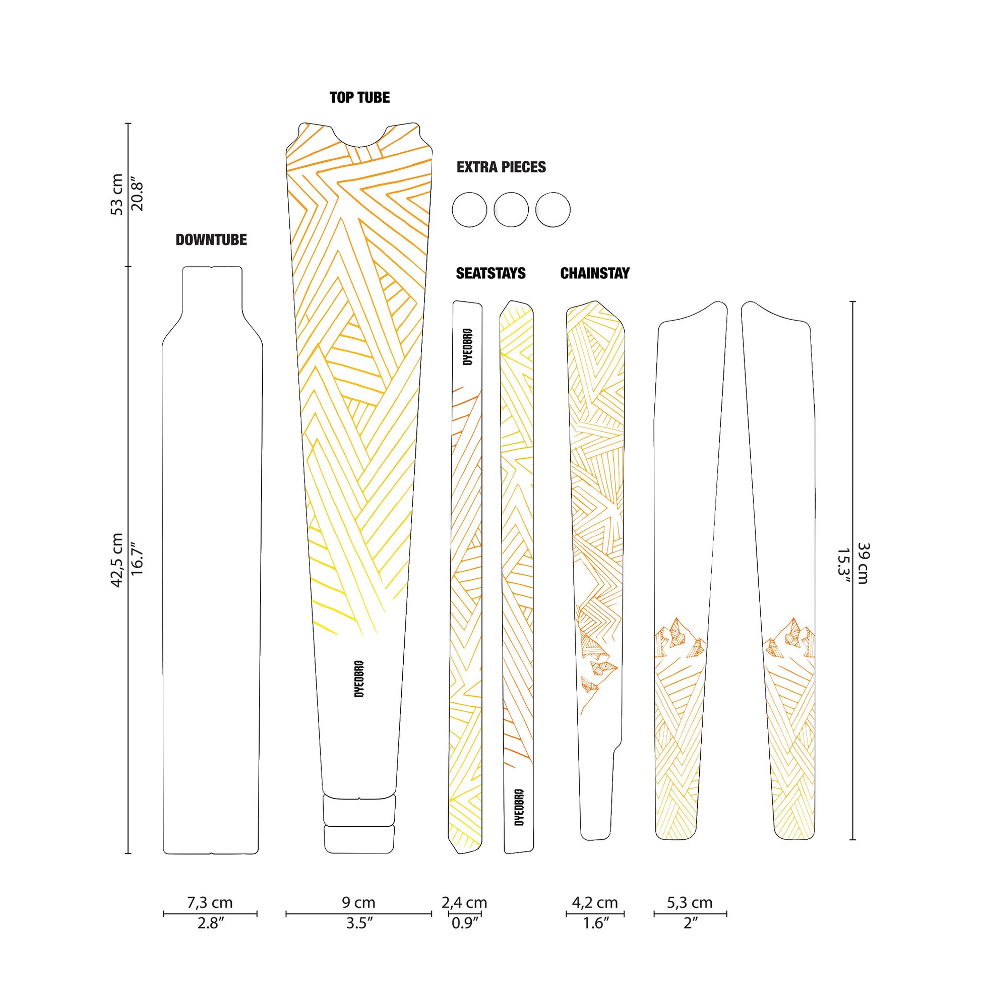 DYEDBRO Gravel Frame Protection Stay Free-Goodwynn&#39;sGoodwynn&#39;s