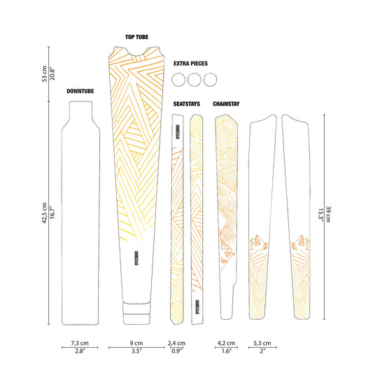 DYEDBRO Gravel Frame Protection Stay Free-Goodwynn's