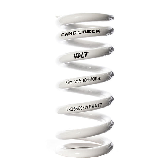 Cane Creek Progressive Rate VALT Lightweight Rear Shock Spring - 55mm x 500-610lbs White-Goodwynn's