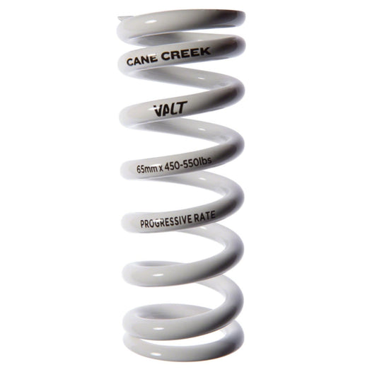 Cane Creek Progressive Rate VALT Lightweight Rear Shock Spring - 65mm x 450-550lbs White-Goodwynn's