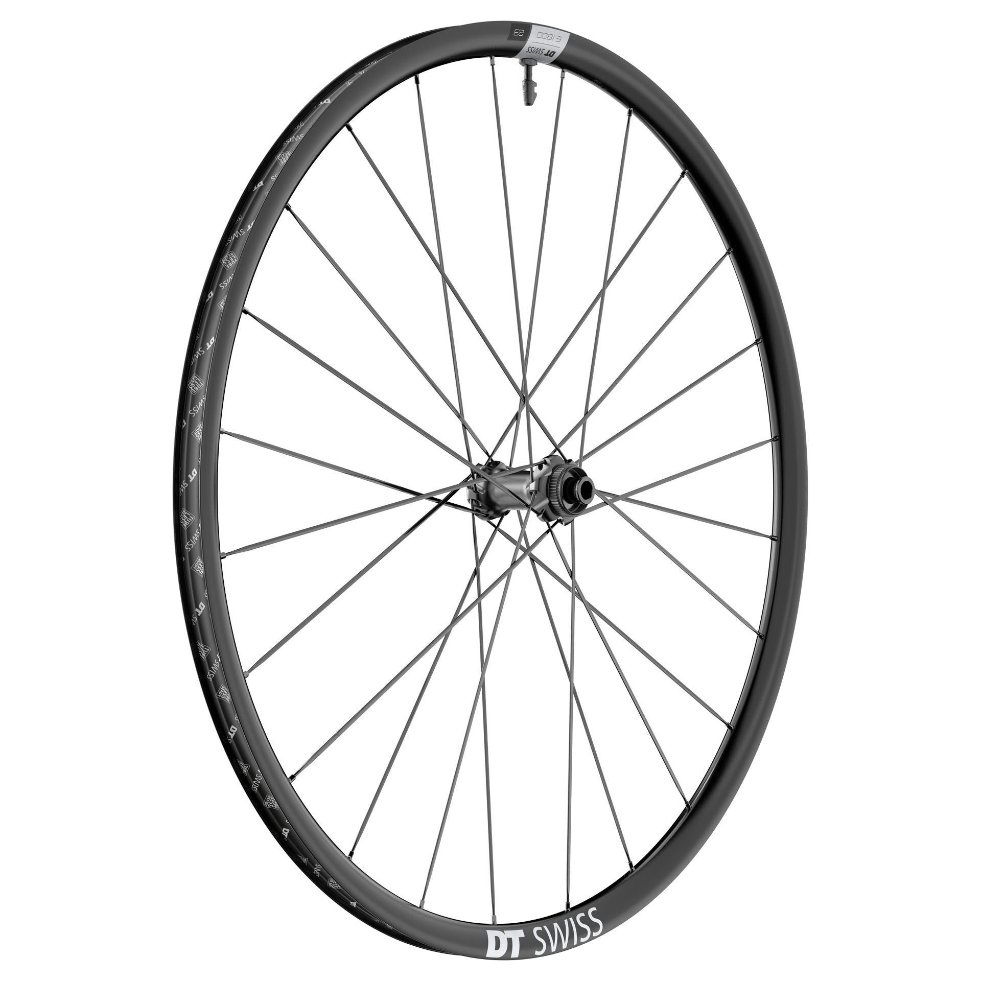 DT Swiss E 1800 Spline 23 Front Wheel - 700 12 x 100mm Center-Lock Black-Goodwynn&#39;sGoodwynn&#39;s