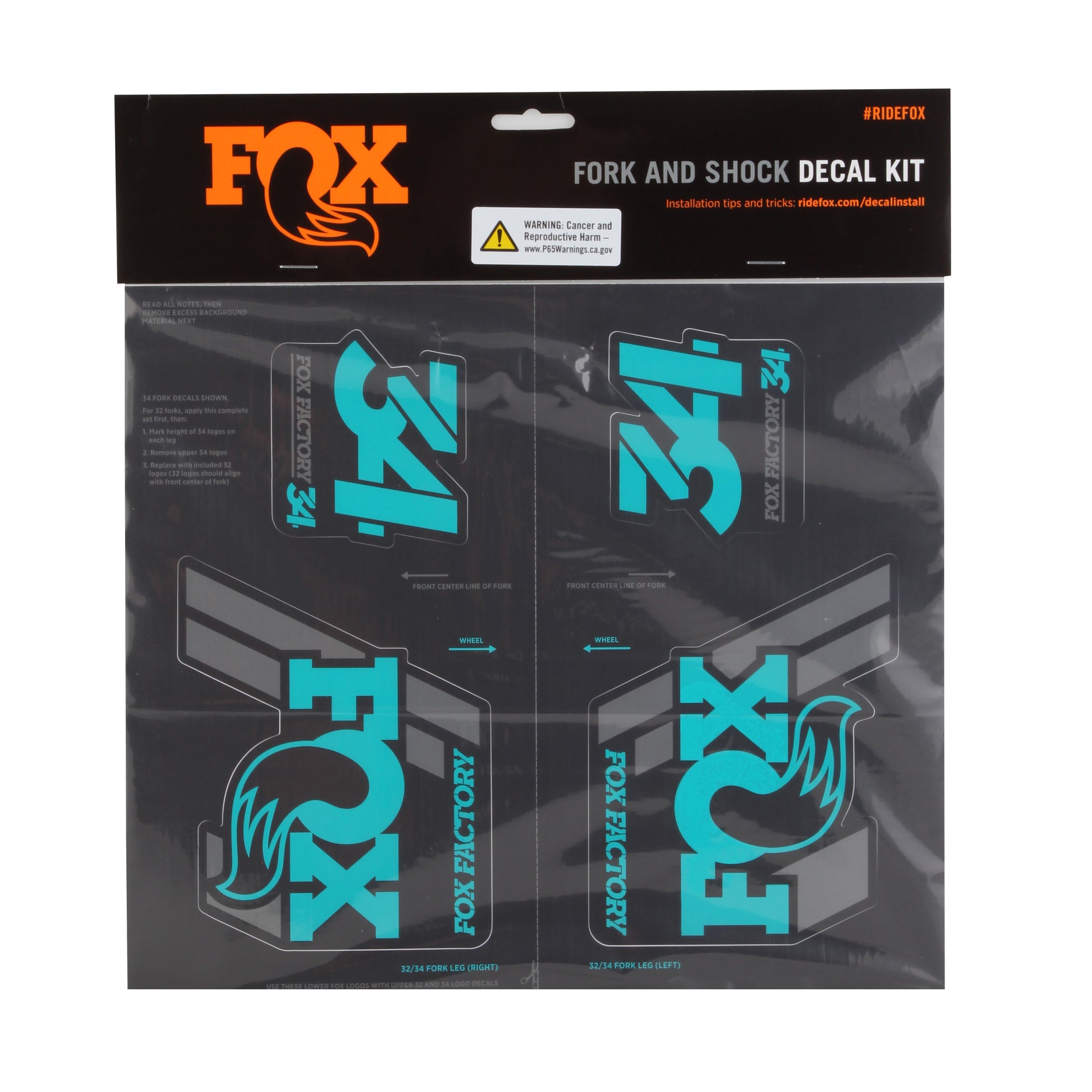 Fox Shox Heritage Decal Kit Turquoise-Goodwynn&#39;sGoodwynn&#39;s