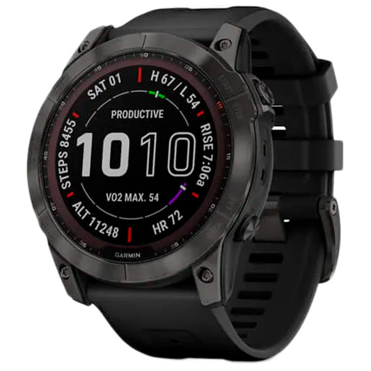 Garmin fenix 7X Sapphire Solar Black DLC Ti w/Black Band-Goodwynn's