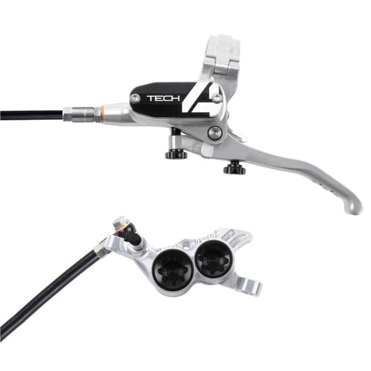 Hope Tech 4 V4 Disc Brake Left/Front 74mm Silver/Black-Goodwynn's