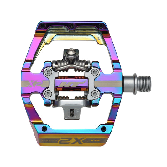 HT Pedals X2 Clipless Platform Pedals CrMo - Oil Slick-Goodwynn's