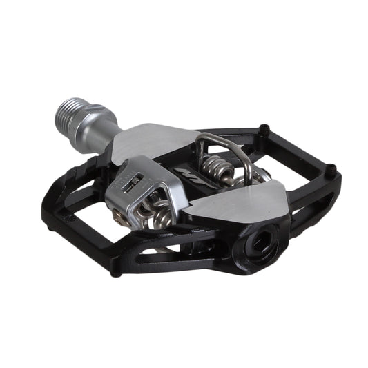 HT Pedals GT1 Clipless Platform Pedals CrMo - Black/Silver-Goodwynn's