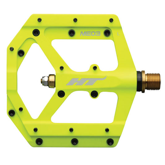 HT Pedals ME03 Evo+ Platform Pedals CrMo - Neon Yellow-Goodwynn's